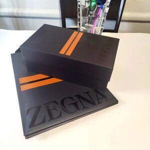 Zegna Empty Shoes Box and Shopping Bag